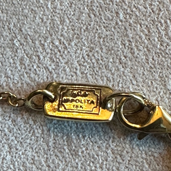 NWOT Ippolita Long hammered necklace in 18K gold - Picture 6 of 6